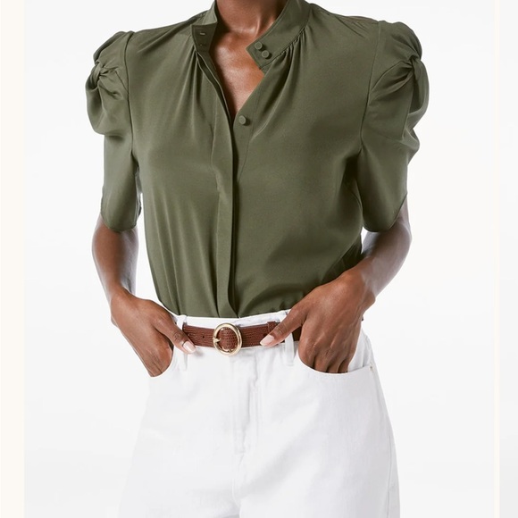 Frame Denim Tops - FRAME Off White Silk Blouse